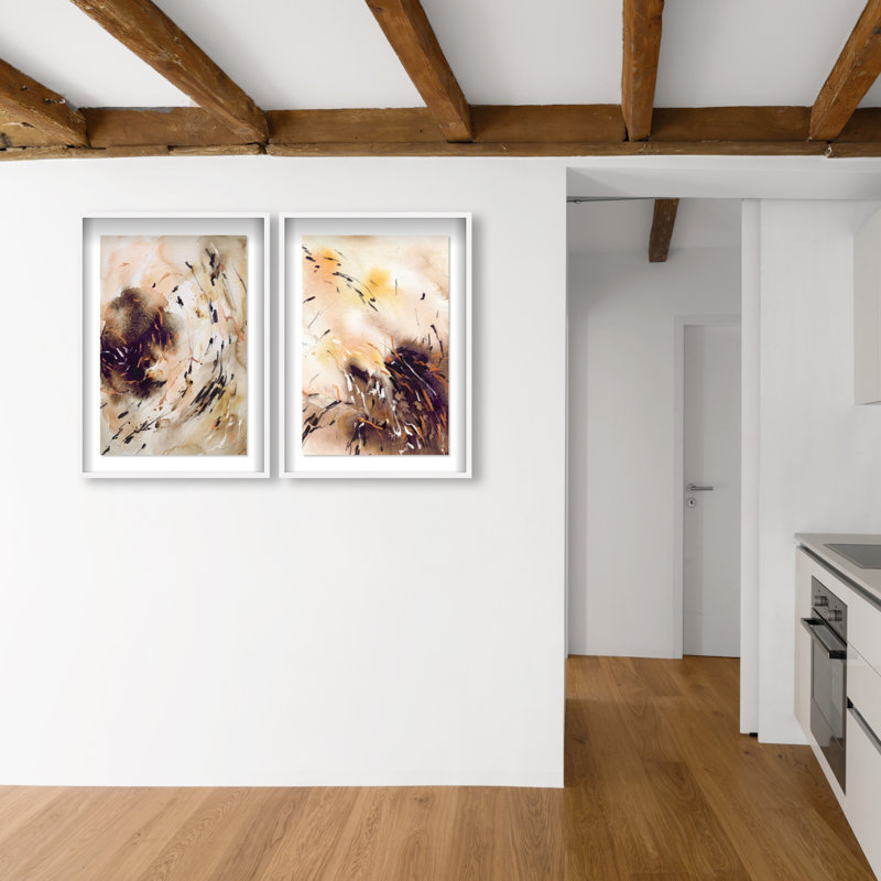 Floating Autumn Set Set by Oliver Gal, 51"H x 35"W, White Shadowbox