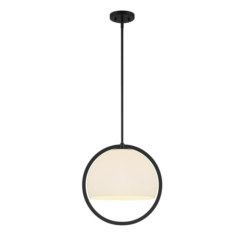 Bailen 1 - Light Single Pendant, Matte Black, 16.75" H x 16" W x 16" D