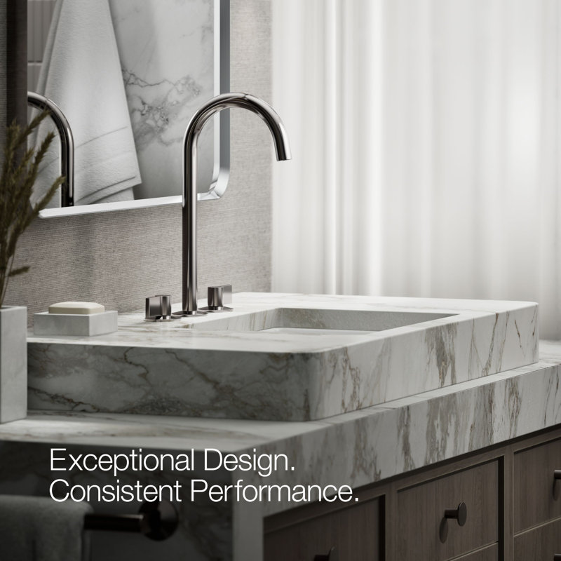 Components Bathroom Sink Faucet Spout With Tube Design 1.2 GPM, Satin