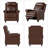33.5" Wide Traditional Breathable Top Grain Genuine Leather Pushback Recliner-2061333816