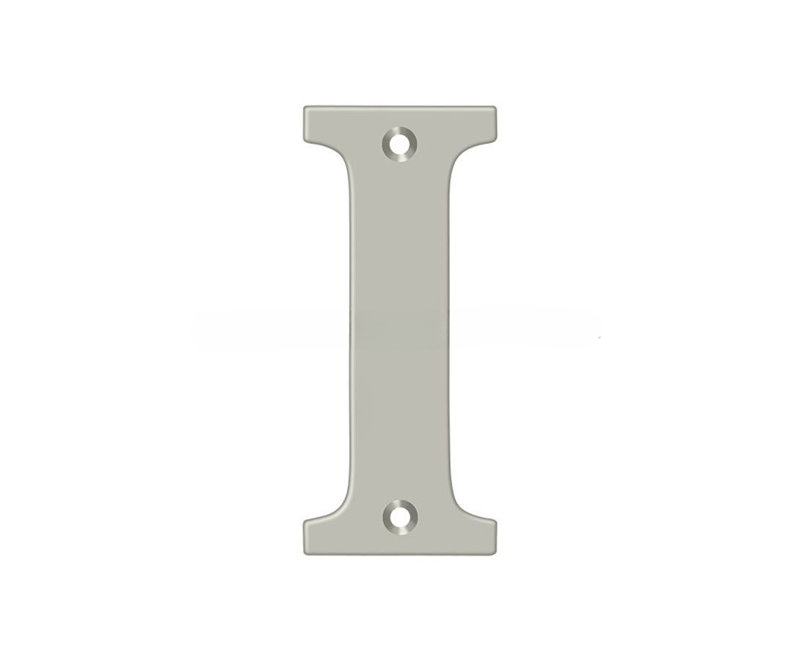 Deltana RL4I-15, lettre résidentielle I de 4 po; finition nickel satiné