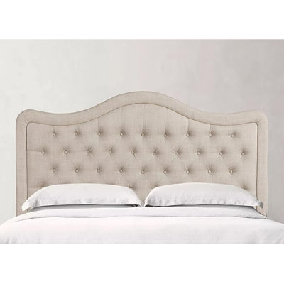 Adjustable Headboard with Fine Linen Upholstery and Button Tufting for Bedroom by Winston Porter