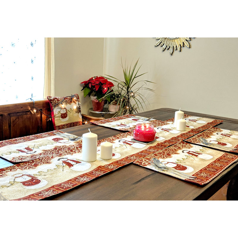 Chemin de table Osborn Snowman Couple, L 120 po x l 13 po