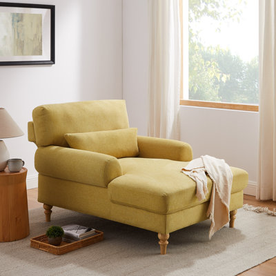 Chaise longue rembourrée avec dossier réglable Davene