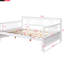 Lit de jour blanc avec pieds de soutien sécurisés, conception polyvalente pour la chambre à coucher et le salon, rangement supplémentaire en blanc, structure stable, pour installation