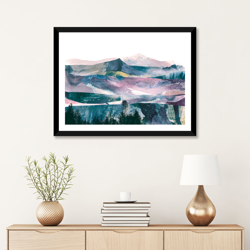 « rose range » par dan hobday-print, H 24 po x l 32 po x P 1 po, Papier avec cadre noir
