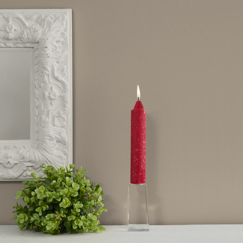 Timberline Collenette Dinner Candle Taper, 9" H x 1.25" W x 1.25" D, Red