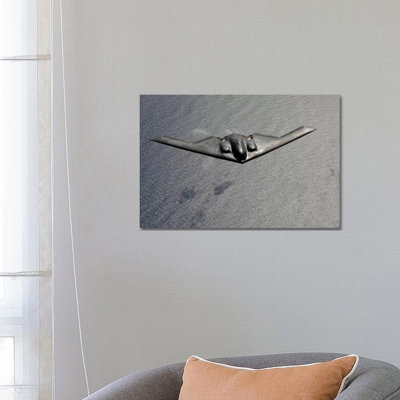 A B-2 Spirit Flies over the Pacific Ocean 1 Piece Wrapped Canvas Wall Art