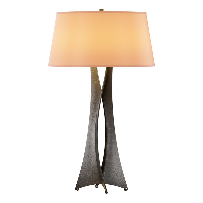 Moreau 33.4" Table Lamp, Natural Anna, Oil Rubbed Bronze