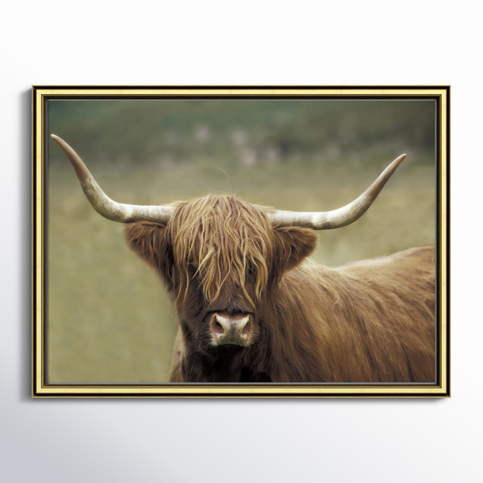 Frederic "Highland Afternoon" Print, 18.25" H x 24.25" W x 0.88" D, Gold Framed