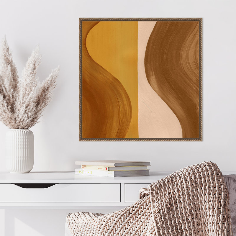 «Wavy Clay II» par Grace Popp, reproduction d'art sur toile encadrée, H 22 po x l 22 po