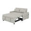 Canapé-lit escamotable avec dossier ajustable, poches de rangement, 2 coussins moelleux, ports USB-1699394327