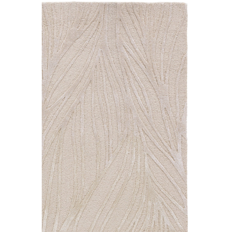 Glamour Hand Tufted Wool; Viscose; Cotton Abstract Indoor Rug, Rectangle 5' x 8'