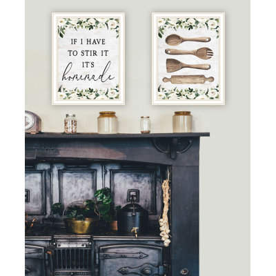 Gracie Oaks "Homemade Kitchen" Framed Wall Art For Living Room, Wall Art Print For Home Decor, Bedroom Wall Art By Lettered & Lined
