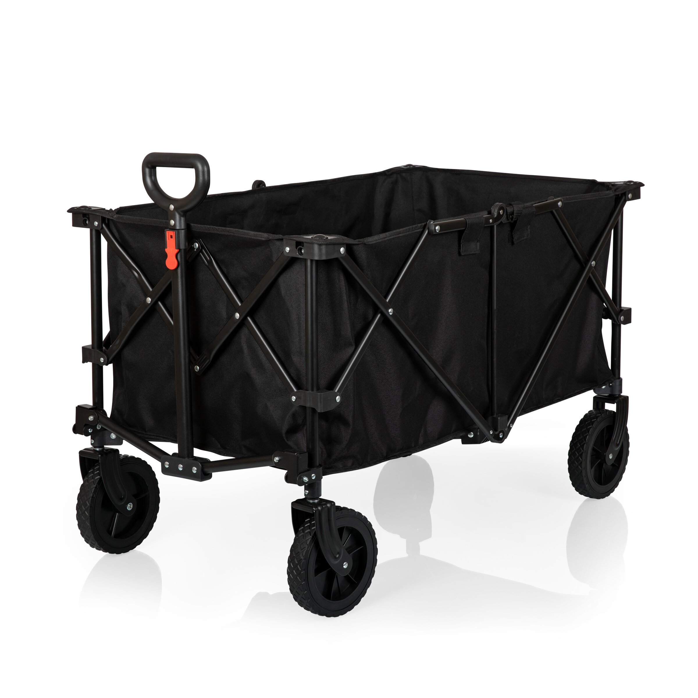 Outsunny Collapsible Folding Utility Cart Wagon Bags & Storage with  Adjustable Push/Pull Handle & Reviews | Wayfair