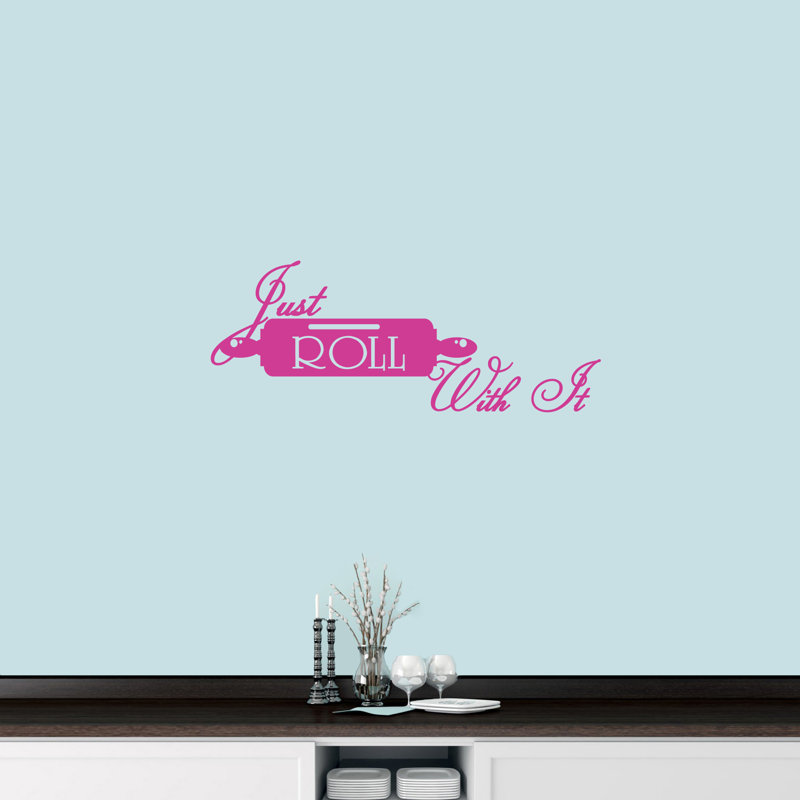 Adhésif décoratif Just Roll With It, Rose vif
