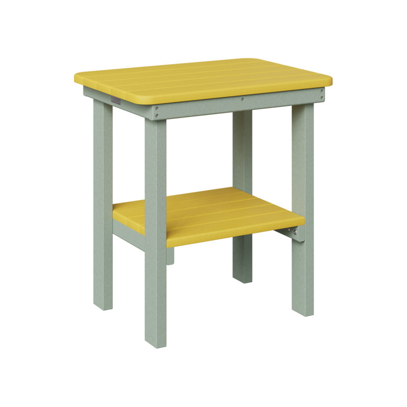 Berlin Gardens Rectangular End Dining Table, Sunburst Yellow, Seafoam