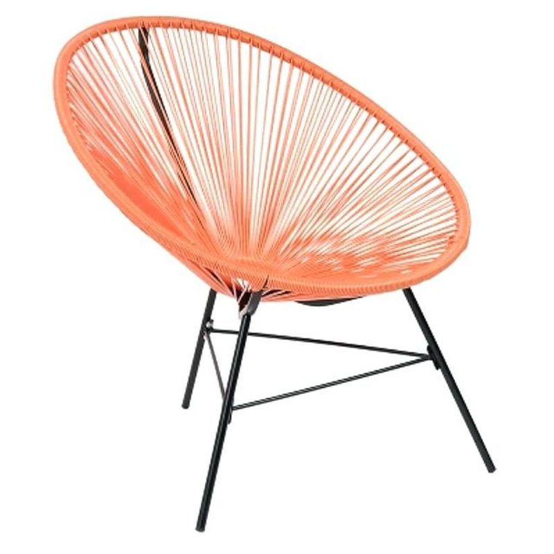 Dawud Outdoor Armless Lounge Chair, Orange