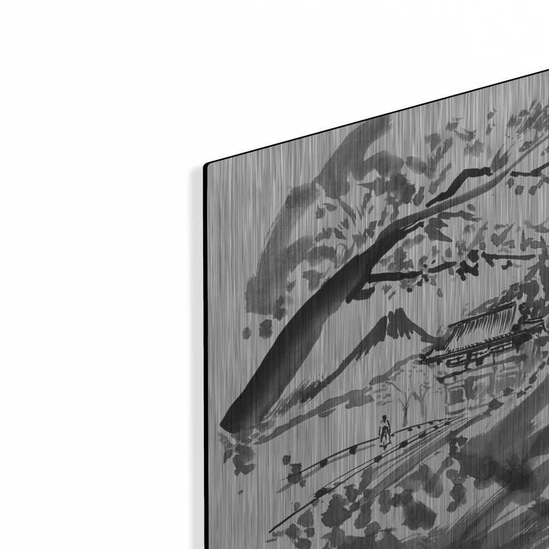 «Temple» par Pechane, art mural en métal, H 16 po x l 12 po