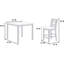 Mobilier de salle à manger 5 pièces Table de salle à manger 4 chaises d'appoint en bois d'hévéa