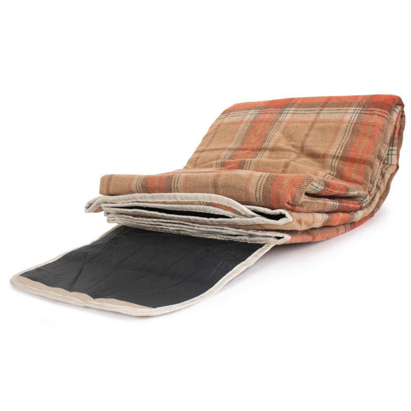 Tartan Effect Picnic Blanket Rug