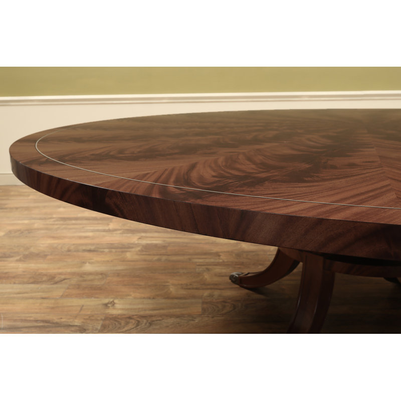 Round Mahogany Dining Table For Seating 10-12 People 
