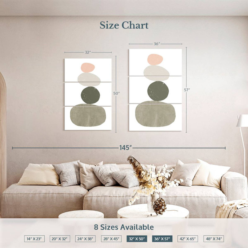 Avery Pebbles I, 50" H x 32" W