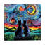 Van Gogh's Cats by Aja Trier - Painting on Canvas-1735849277-1726812688