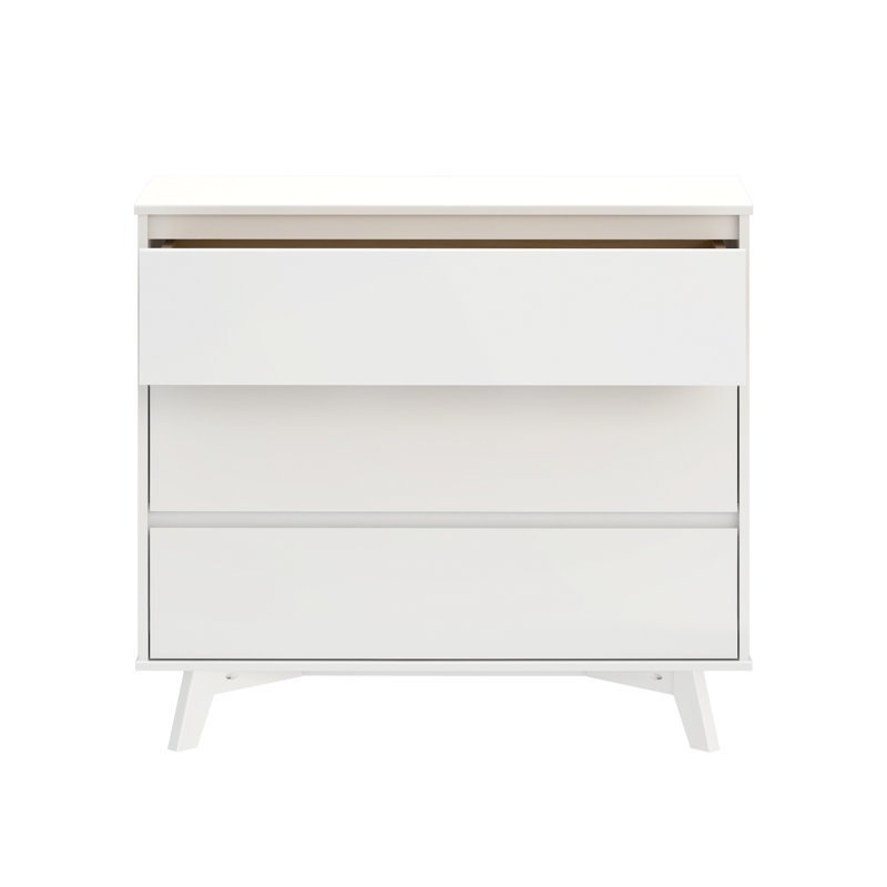 Commode 3 tiroirs Brubaker, Blanc