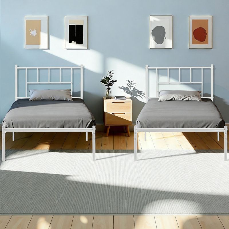 Lit plateforme simple, Blanc