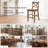 Solid Wood X-Back Counter Height Bar Stool-95448277-95448282