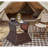 Outdoor Side Table With Umbrella Hole, Rattan Wicker End Table-1480118325