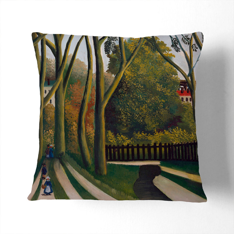 The Banks of the Bievre Scatter Cushion, 55cm H x 55cm W x 20cm D, White
