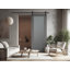 Avon 207 Solid Manufactured Wood and Glass Panelled Barn Door with Installation Hardware Kit-97136575-97136576