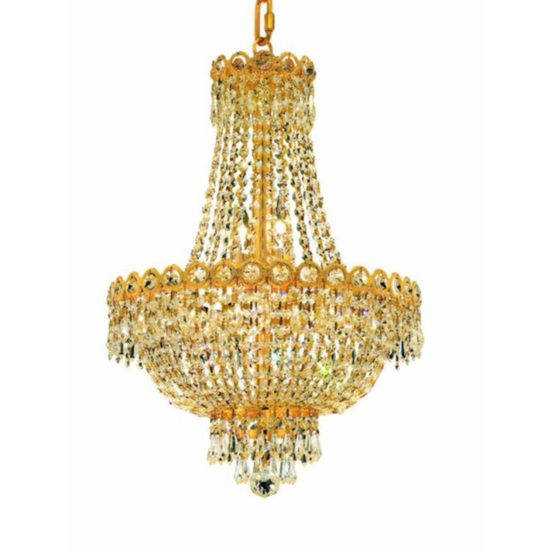 Sterns 8 - Light Dimmable Tiered Chandelier, Gold, Royal Cut