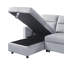 Canapé-lit modulaire en velours réversible avec méridienne de rangement et poche latérale-168864305