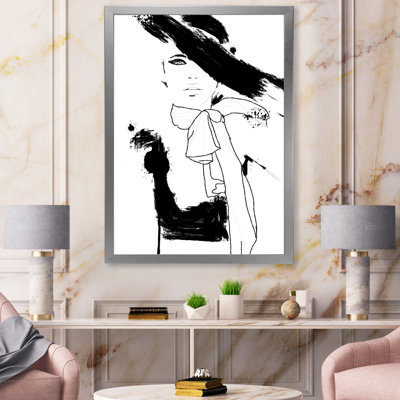 " Beautiful Model Haute Couture Fashion Woman II " Painting Print