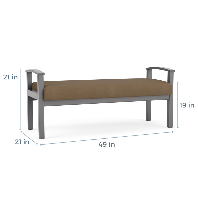Banc en bois massif Amherst, Patriot Plus taupe, Étain