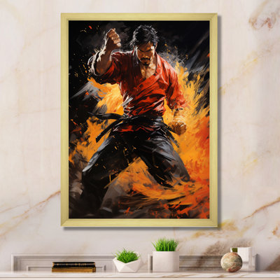" Orange Red Martial Art Abstract Impact "