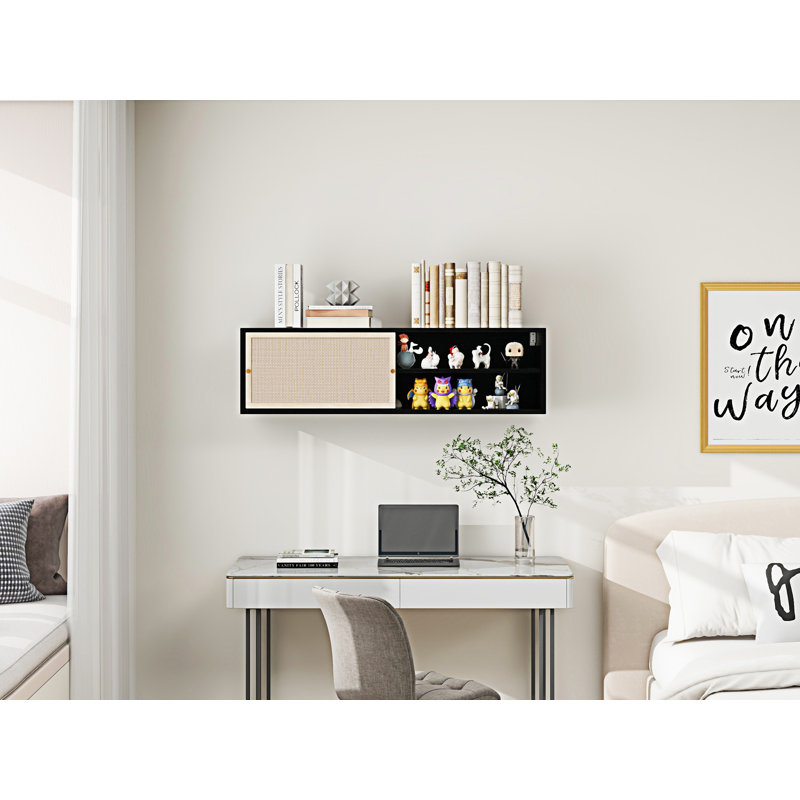 Armoire décorative murale, meuble télé en rotin, convenant au salon