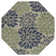 Hagy Modern Floral Textured Weave Navy/Green Indoor/Outdoor Rug
