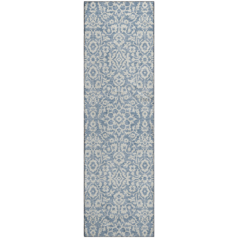 Premium Machine Washable Prisco Denim Rug, Runner 2'3" x 7'6"