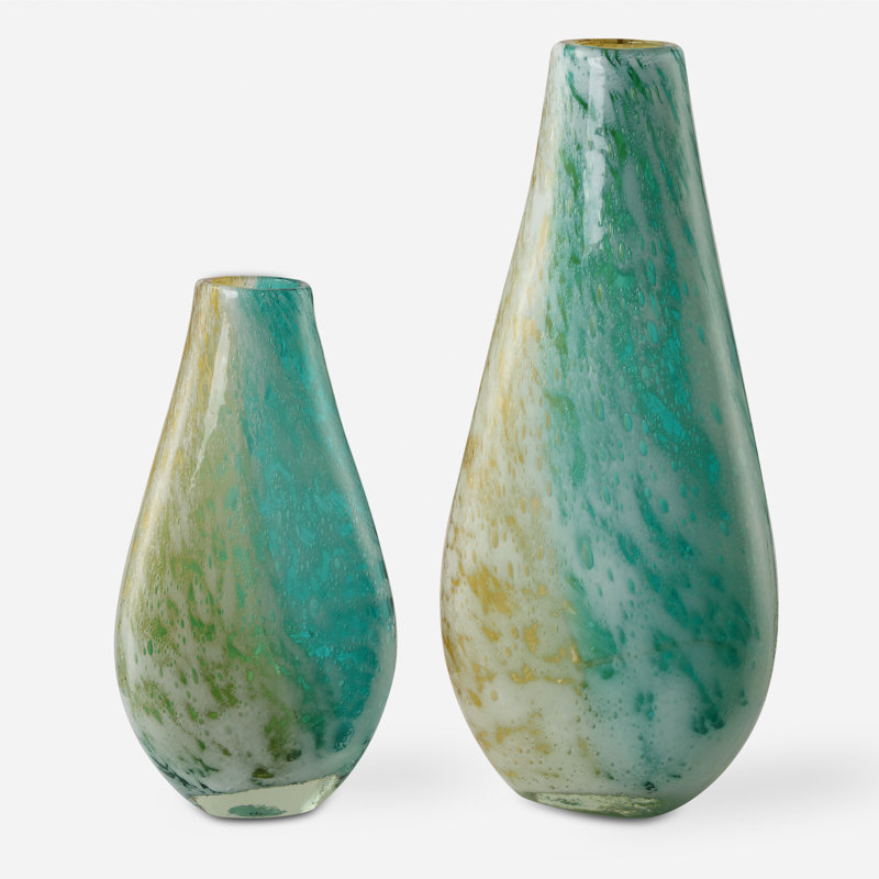 Clytia Glass Vases, Set Of 2