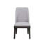 Chaise d'appoint en lin gris clair et chêne gris, ensemble de 2