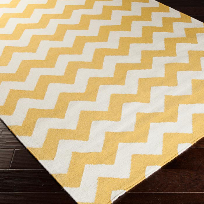 Tapis à chevrons en laine tissé à la main Balaguer, Rectangle 8 pi x 11 pi