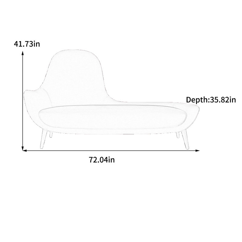 Fauteuil inclinable léger en flanelle de luxe, Rouge, Orienté à gauche (vu de face)