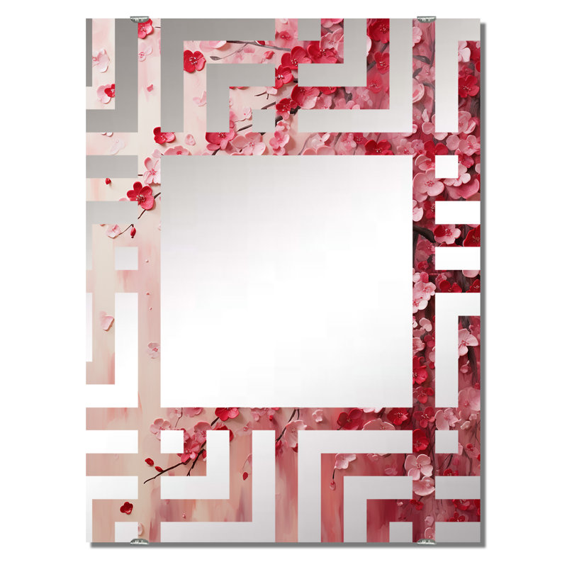 Décoration murale Gracian - Miroir cerise MIR132502, 40 po x 30 po
