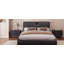 Très grand lit plateforme tapissier en similicuir très grand avec tête de lit épaisse, haut-parleurs Bluetooth et lumière DEL RVB, aucun sommier nécessaire, noir-1347514566-1347514562