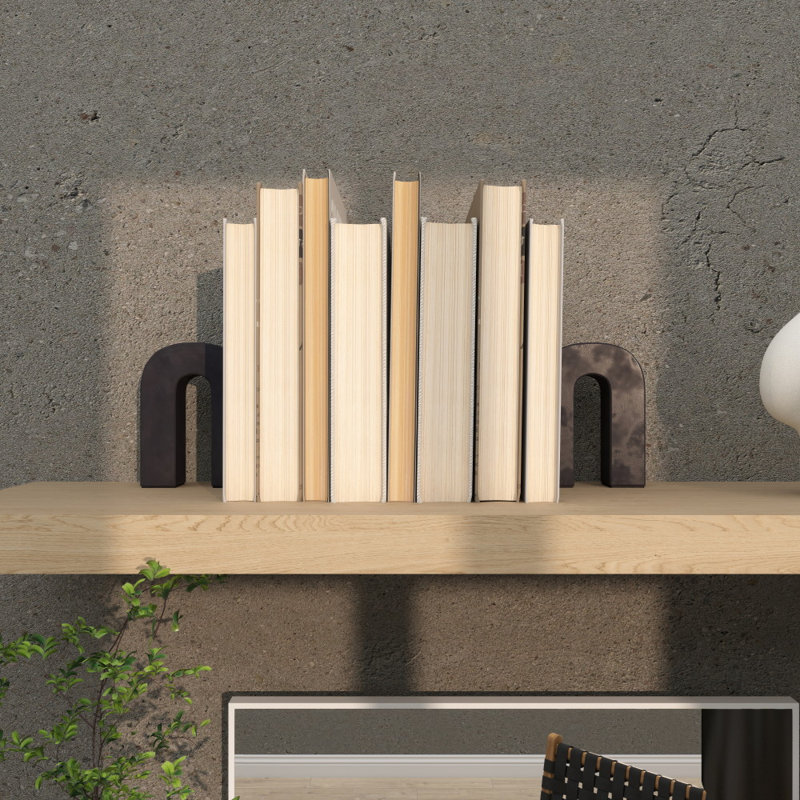 Alexandrea Decorative Bookends, Black