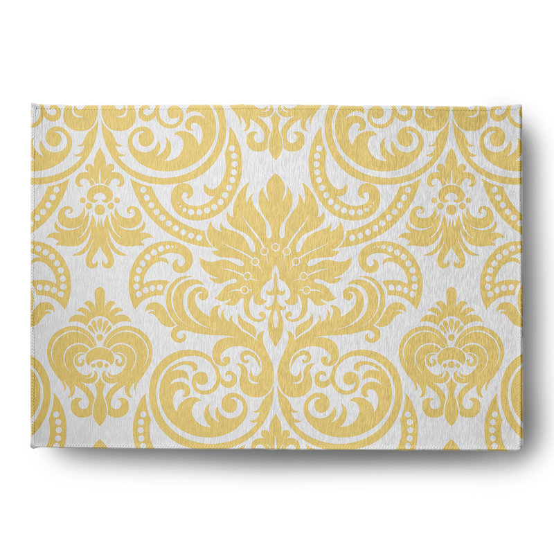 Fetrow Chenille Floral Indoor / Outdoor Rug, Rectangle 5' x 7'